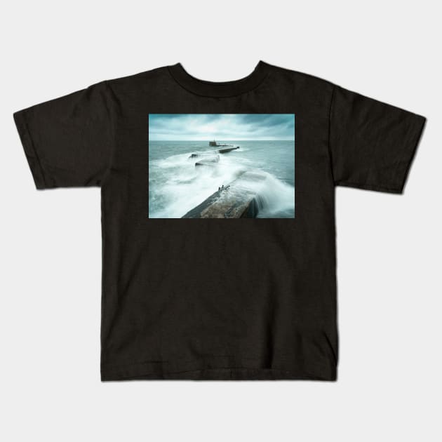 St Monans Zig Zag Pier Anstruther Kids T-Shirt by TMcG72